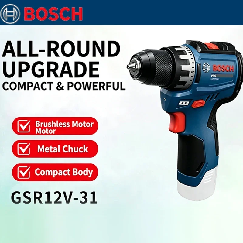 Home Improvement Usa - Бесщеточная электрическая дрель Bosch GSR 12V-31