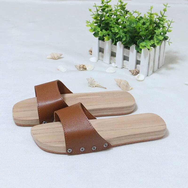 Wood Filler Stick - Деревянные сабо унисекс 2026: парные, нескользящие,